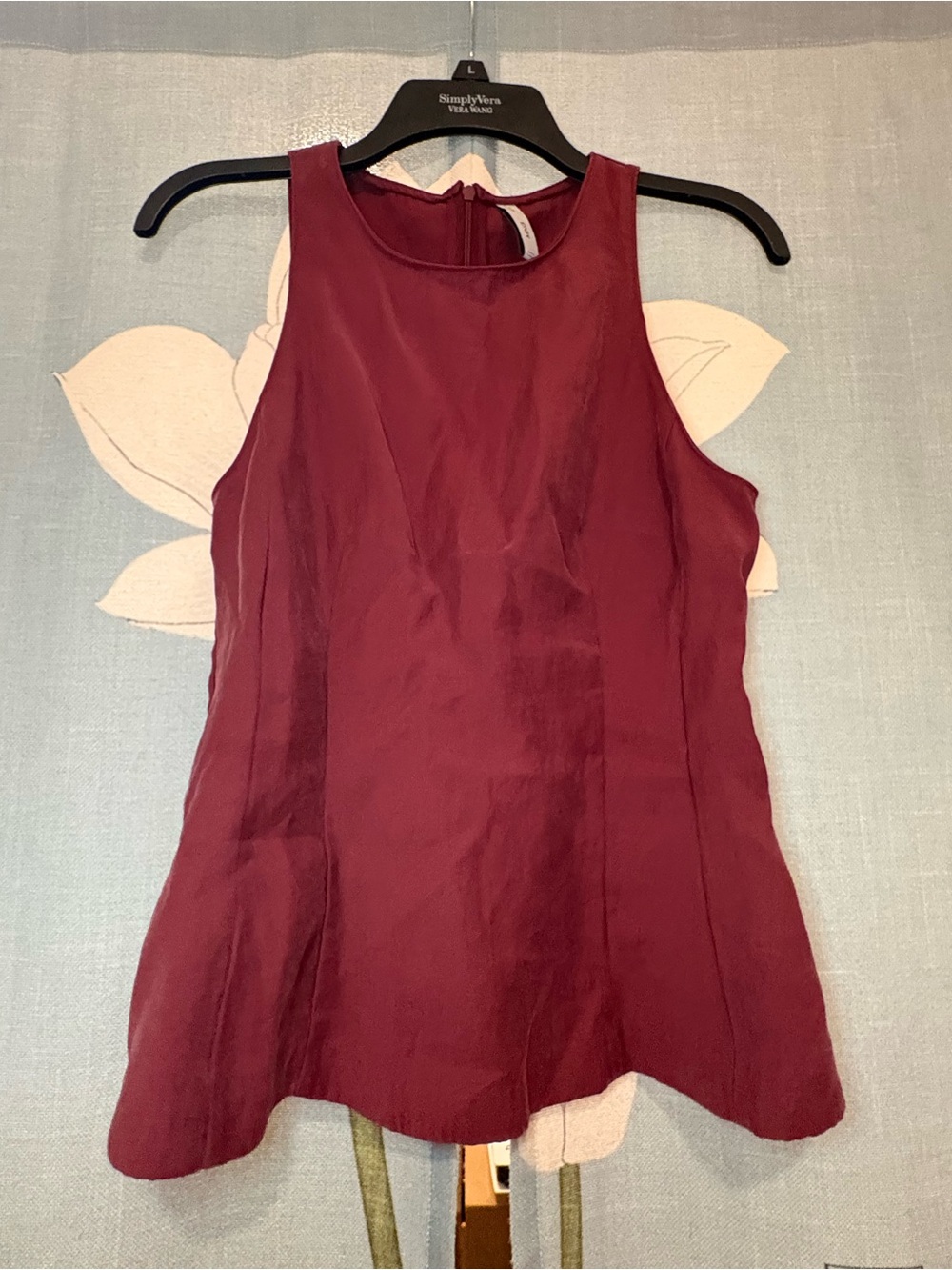 Mango Sleeveless Wine Red Tank Top